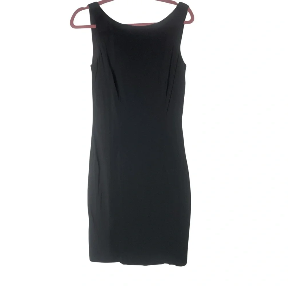 Love Moschino Black Shift Dress Drape Open Back Size 6 cocktail Party Evening - Picture 3 of 16